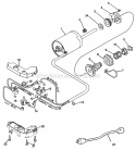 Electric Starter Motor And Switch Box Diagram and Parts List for 1871 000000001-099999999 - 1980 Lawn Boy Snow Blower